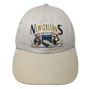 New Orleans Louisiana Slideback Baseball Cap Beige One Size Falcon Headwear